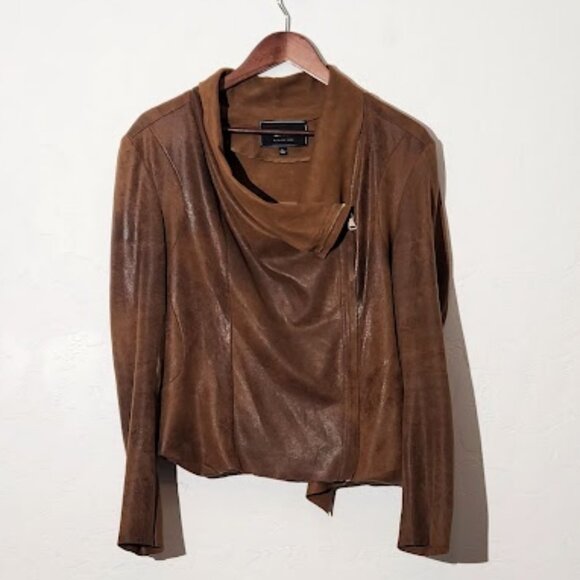 blanc noir Jackets & Blazers - BNCI by Blanc Noir Women's Faux Leather Full Zip Jacket in size Large